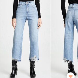 DL1961 Hepburn High Rise Wide Leg Jeans Size Size 24
